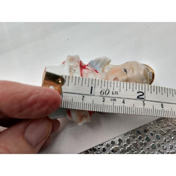 Vintage Ardalt Christmas Angel Figurines Set Of 2 Porcelain In Spanish & German - Picture 9 of 9